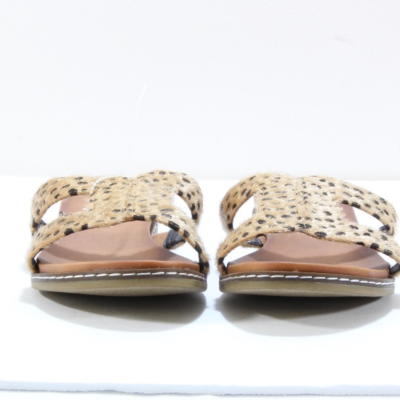 Muk Luks Nerissa Leopard T-Strap Animal Print Fur Sandals Women's Size 8 - Picture 2 of 8